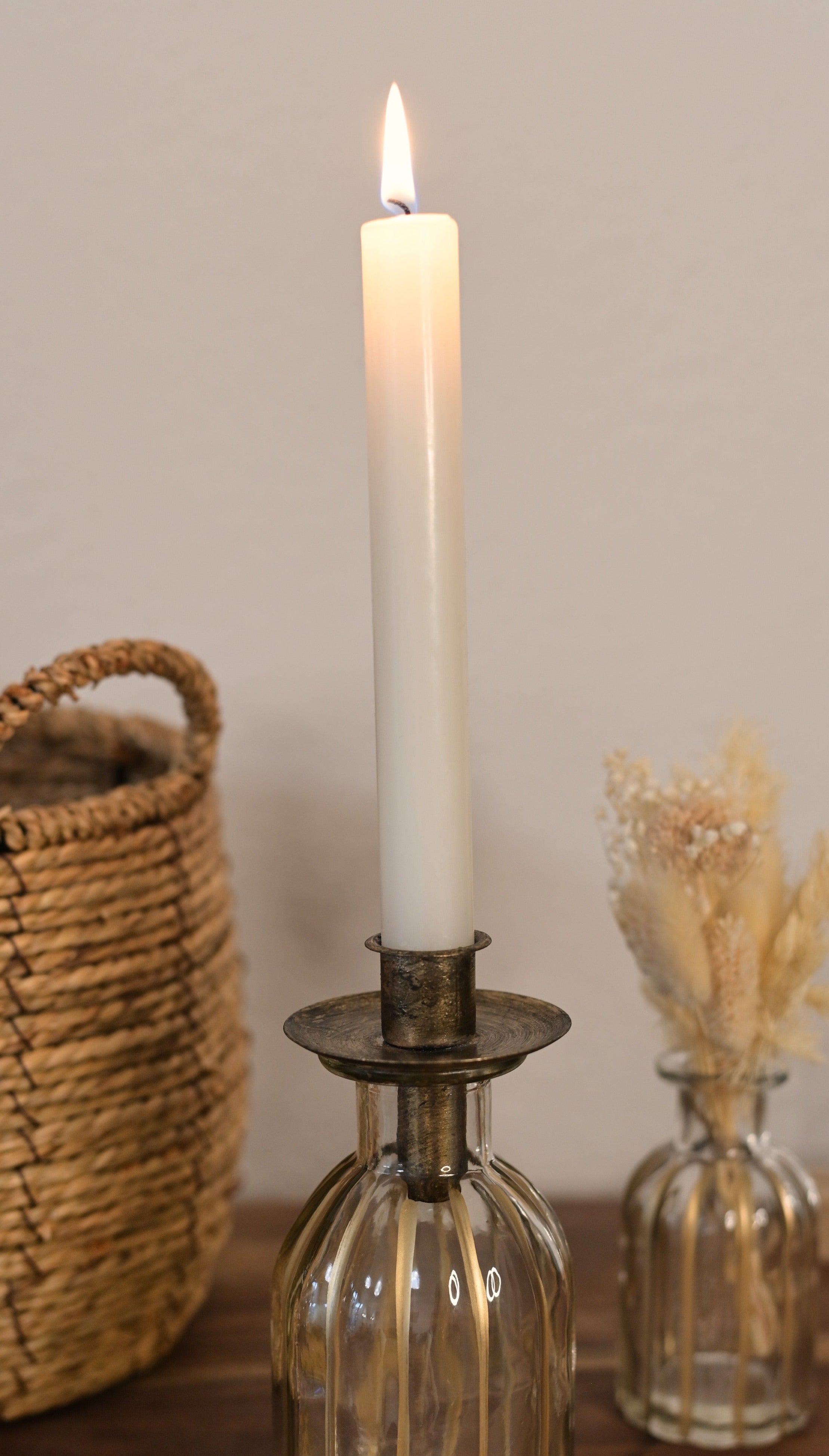 Flaschen Kerzenhalter gold