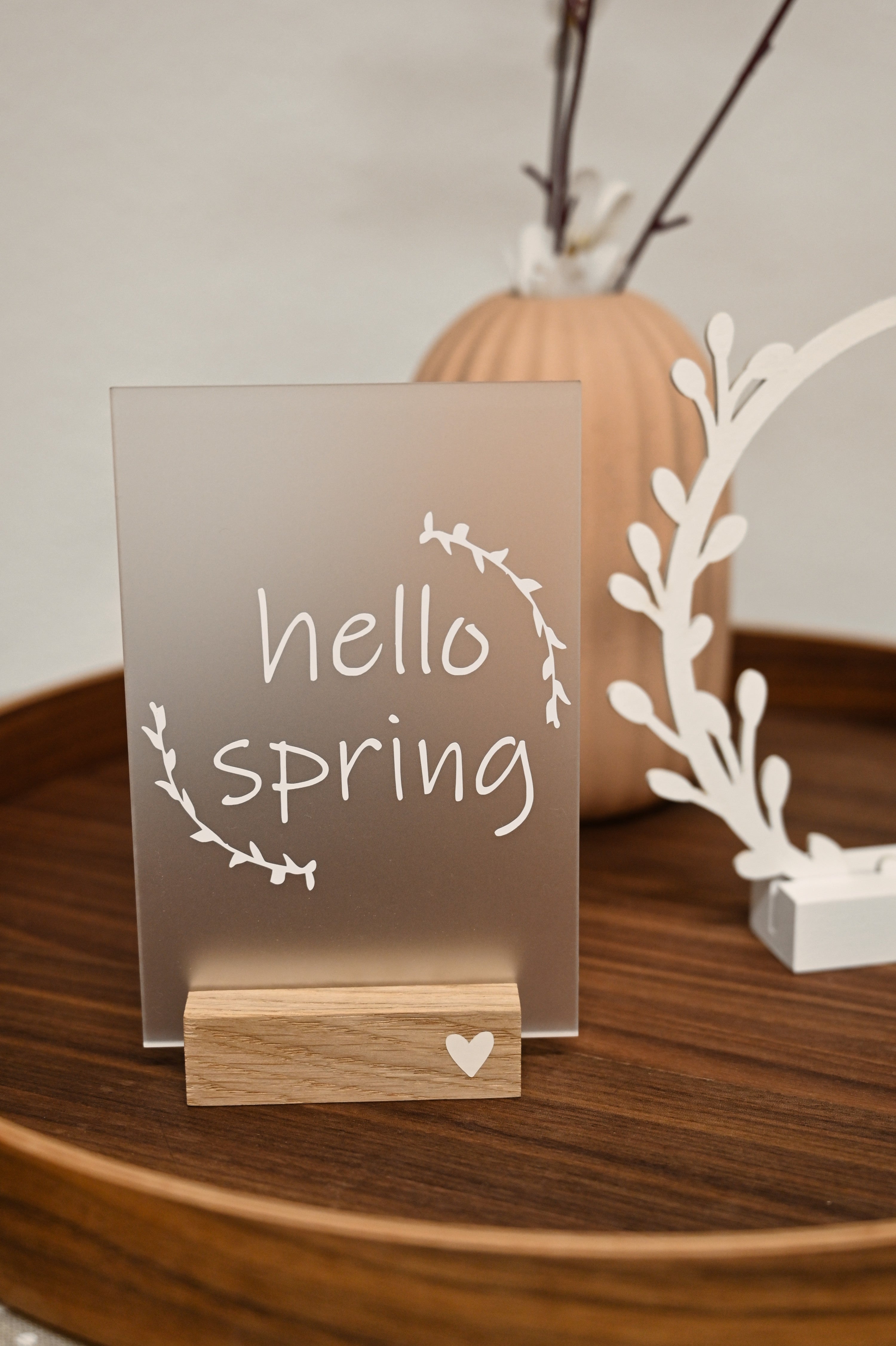 Acrylkarte matt Hello Spring