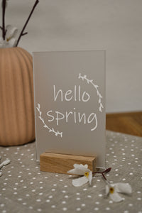 Acrylkarte matt Hello Spring