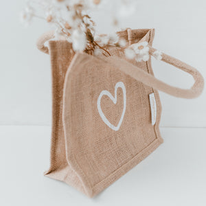 Mini Juteshopper Herz