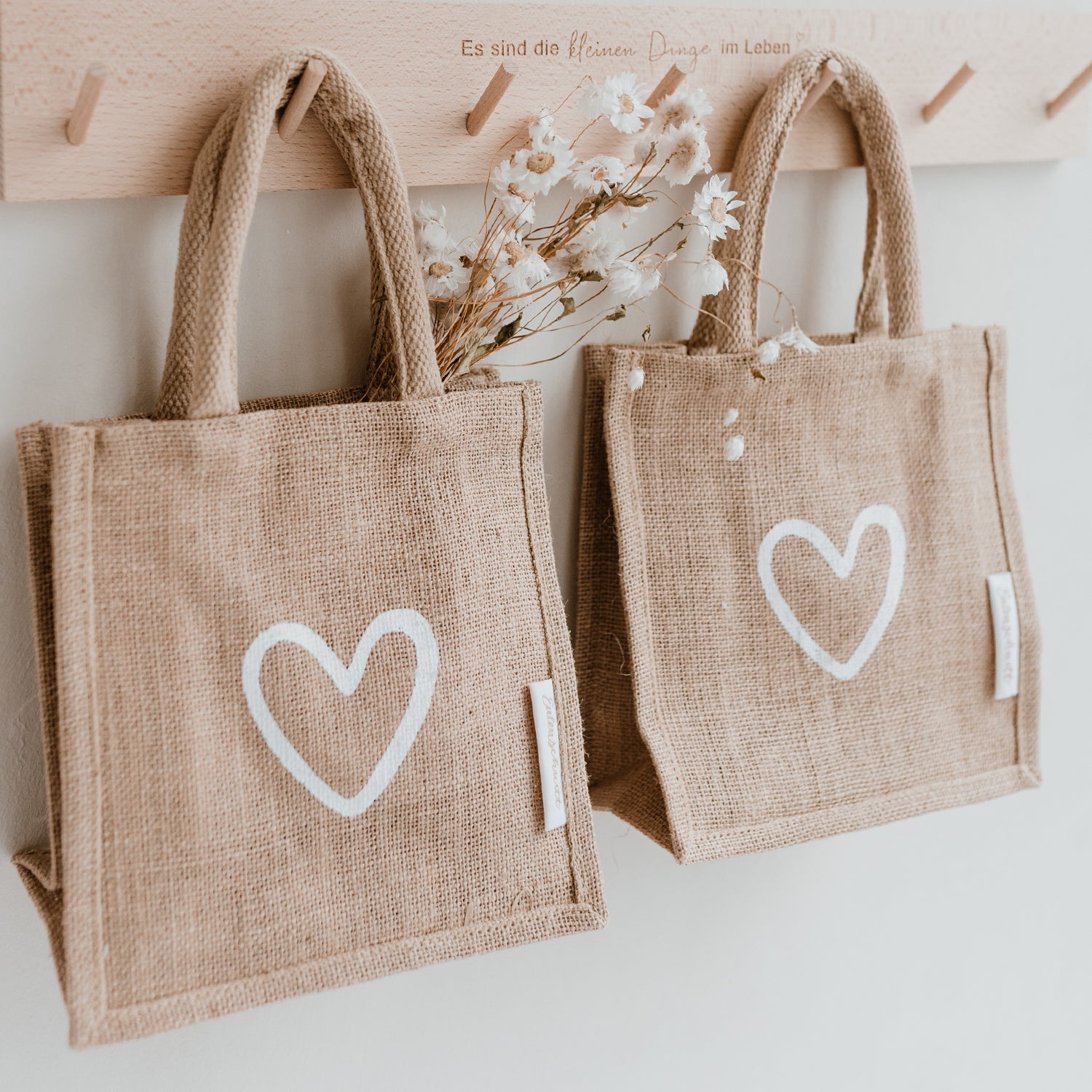 Mini Juteshopper Herz