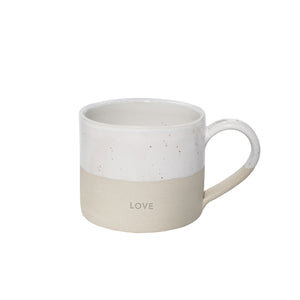 Steingut Tasse Love